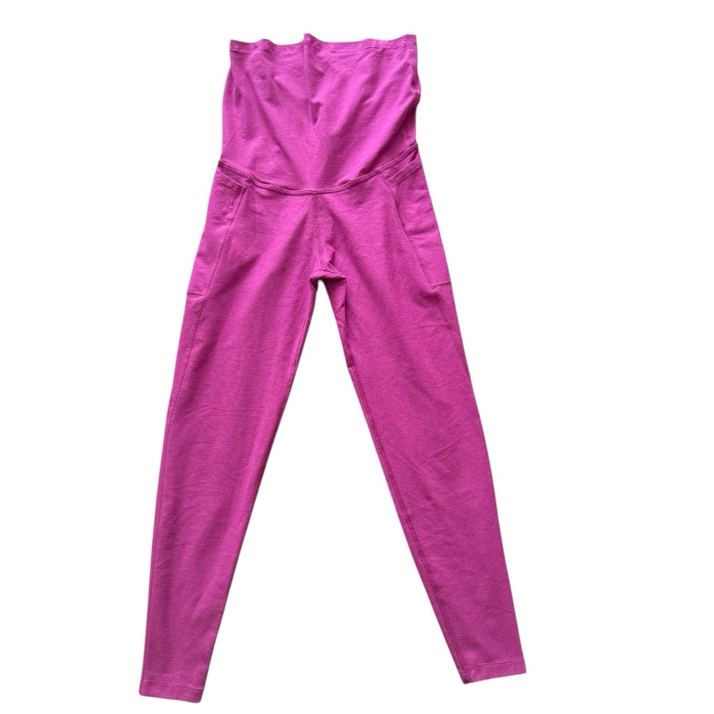 Beyond Yoga Maternity Size Large Beyond the Bump Spacedye Magenta Leggings